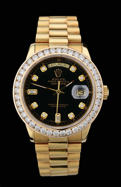 rolex gold and black watch|18k gold rolex watches.